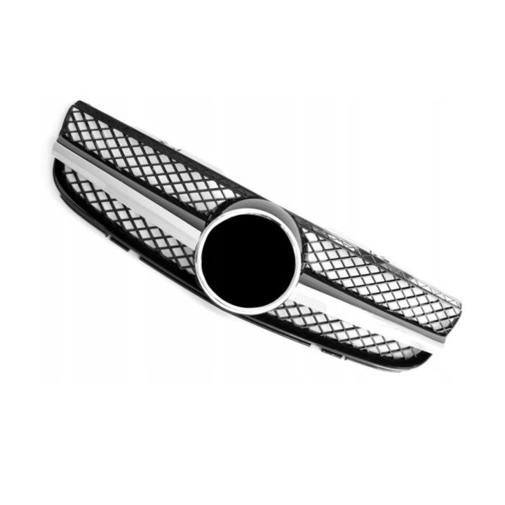 Autó hűtőrács Mercedes R230 SL 2006-2008, ABS, Fekete