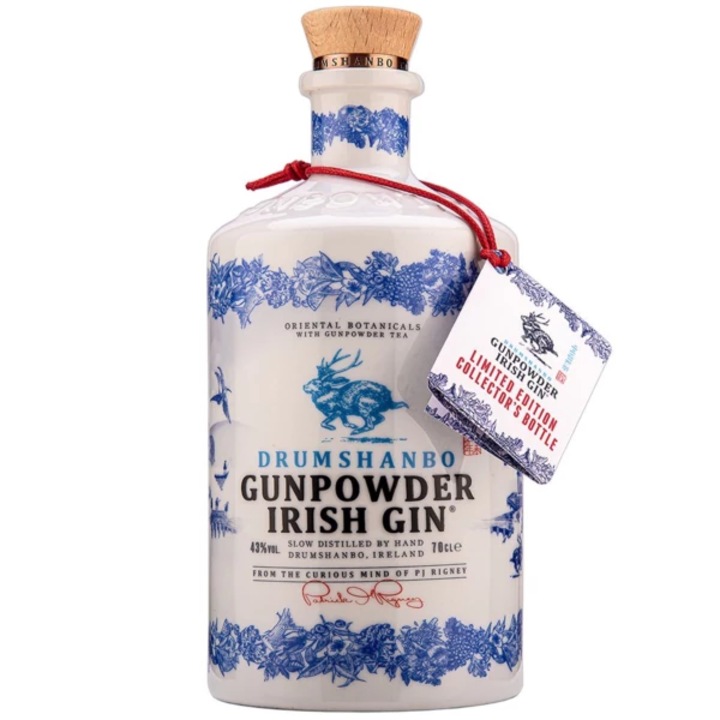 Drumshanbo Gunpowder gin kerámia dekanterben, 43%, 0.7l