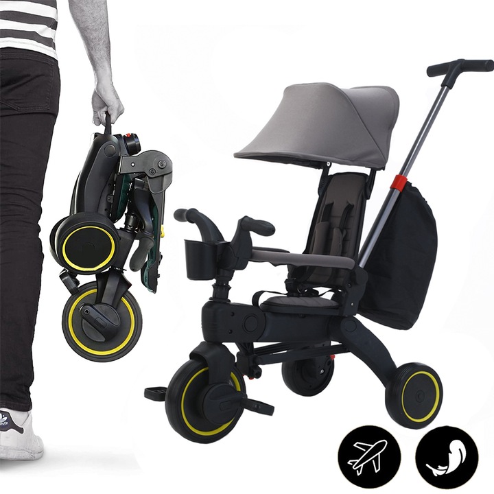 Hazelnut, Multifunkciós Tricikli babakocsik, összecsukható, HA010, szürke