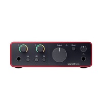 Interfata audio USB Focusrite Scarlett Solo (4th gen), 24-bit/192 kHz, 69dB, USB 2.0 Type C, rosu