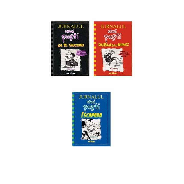 Pachet Jurnalul unui pusti 3 volume (10-12), Jeff Kinney, Arthur
