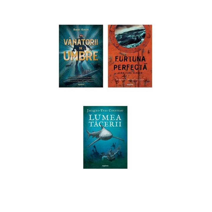 Pachet Lumea din adancuri, 3 volume, Jacques Yves Cousteau, ART