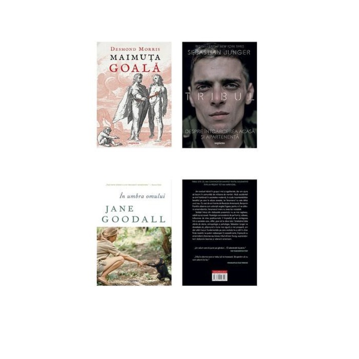 Pachet Sapiens, 3 volume, Maimuta goala, In umbra omului, Tribul. Despre intoarcerea acasa si apartenenta, Desmond Morris, ART