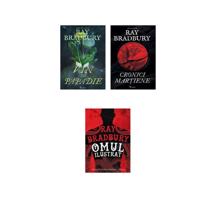 Pachet SF, 3 volume, Omul ilustrat, Cronici, Vin de papadie, Ray Bradury, Paladin