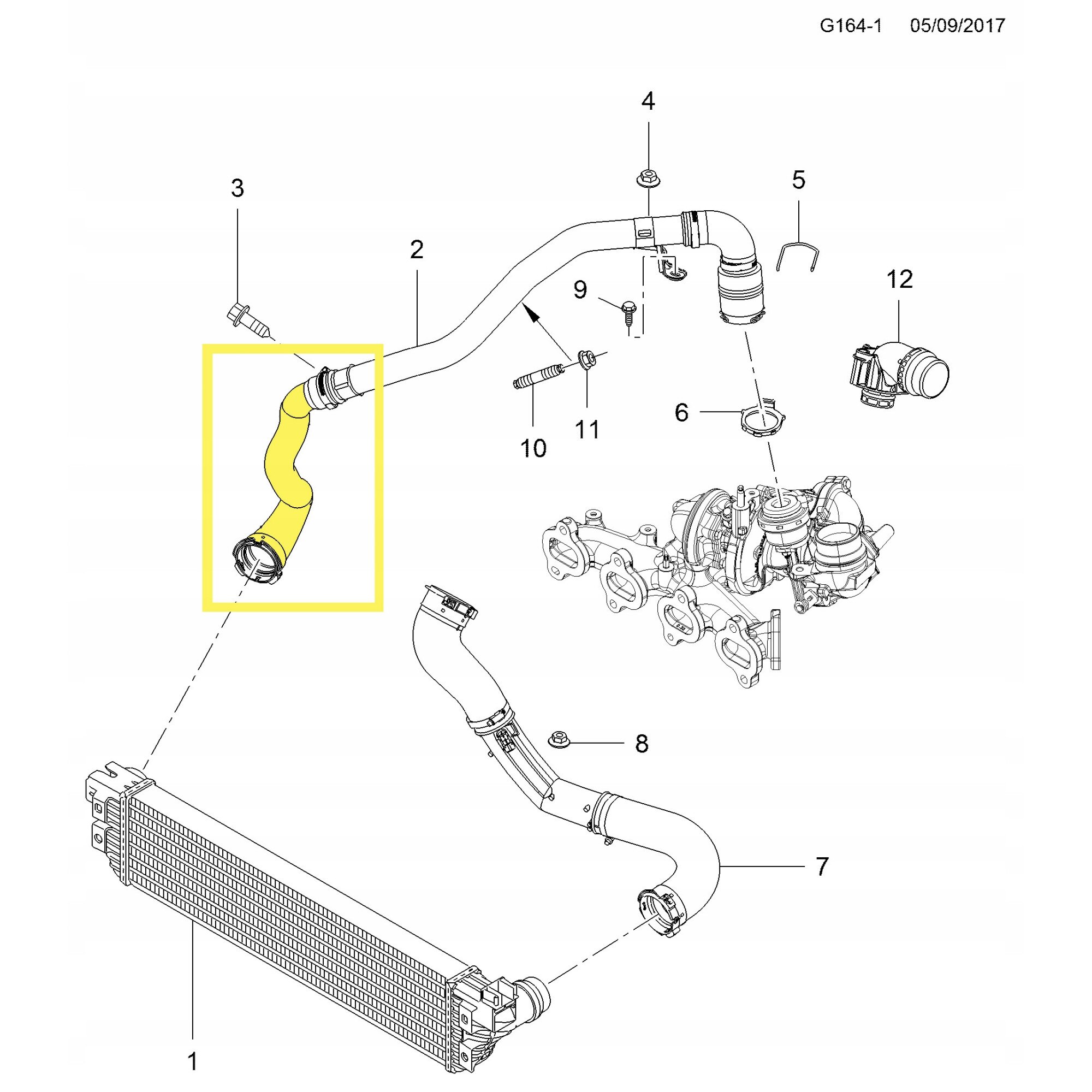 Furtun aer intercooler, ProParts Krawczyk, Polimer, Renault Master