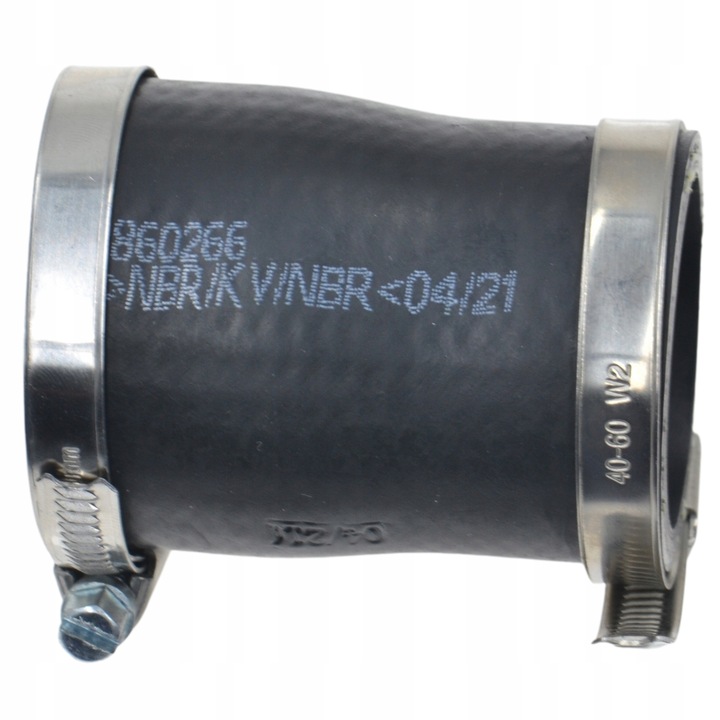 Intercooler légtömlő, ProParts Krawczyk, Gumi, Kompatibilis Opel Insigniával, Fekete/ezüst