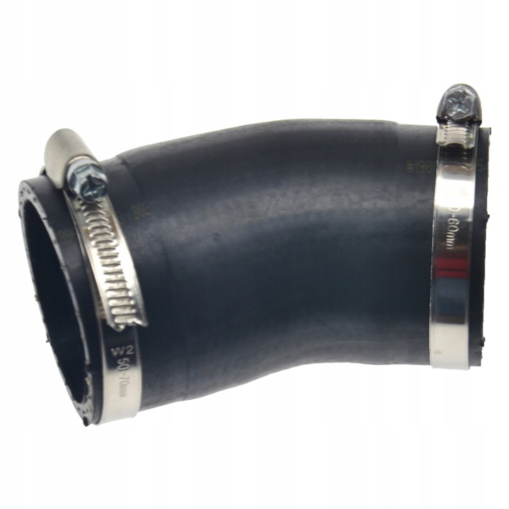 Intercooler légtömlő, ProParts Krawczyk, gumi, VW Polo-val kompatibilis, fekete/ezüst