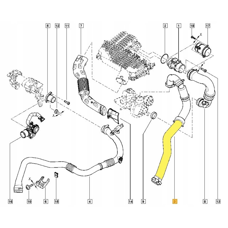 Furtun intercooler, Proparts, pentru Dacia Duster, Negru eMAG.ro