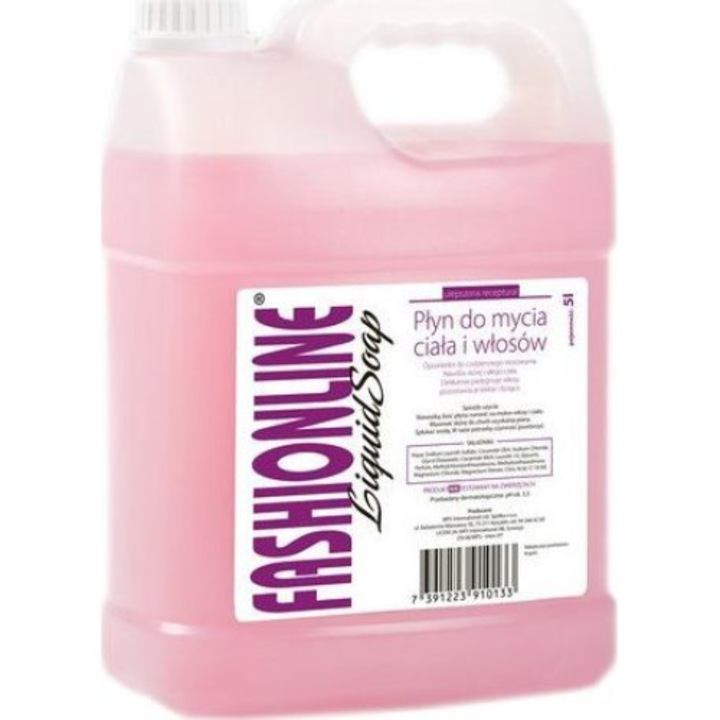 Gél haj- és testmosáshoz, Fashionline, Virágos, 5 l