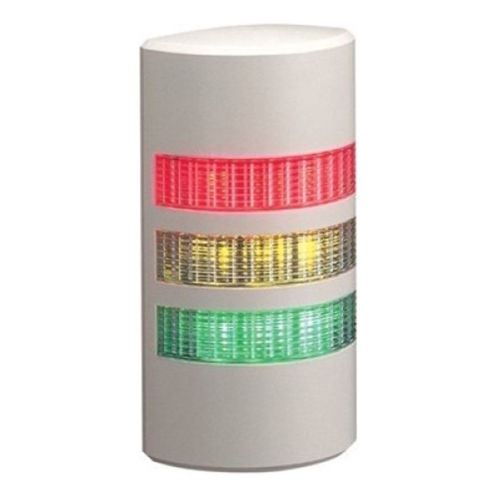 LED jelzőlámpa, PATLITE, WEP-302FB, csengő, 24V, fehér