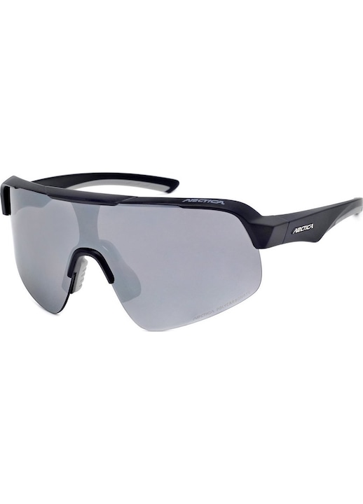 Ochelari sport Arctica, Policarbonat, Filtru UV 400, Negru/Gri