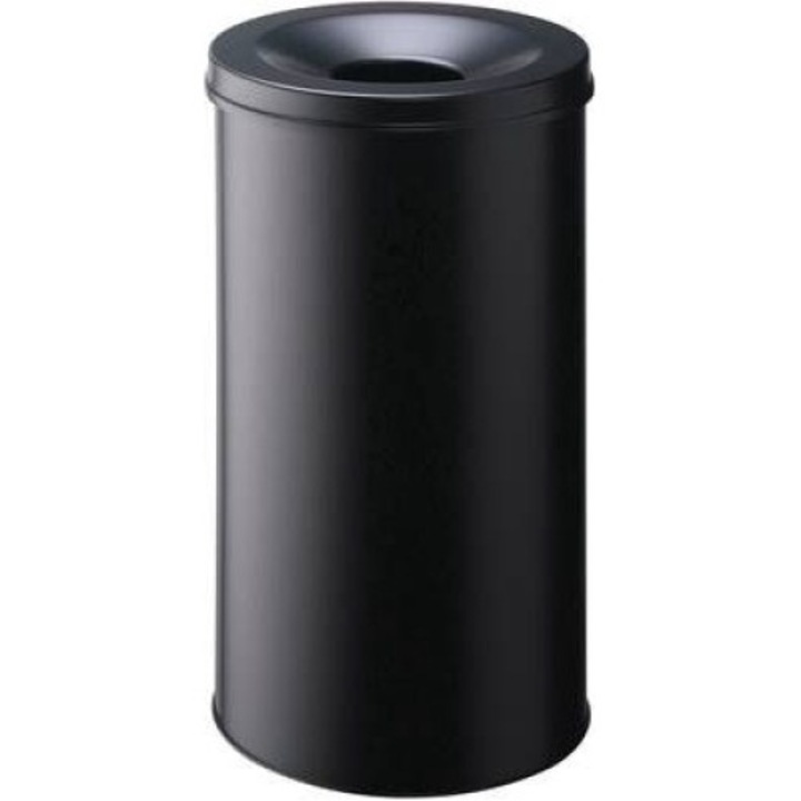 Cos de gunoi, Durable, Metal, Negru, 60l
