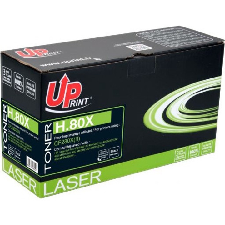 Toner imprimanta, UPPrint, Compatibil 80X (H.80XE), Negru