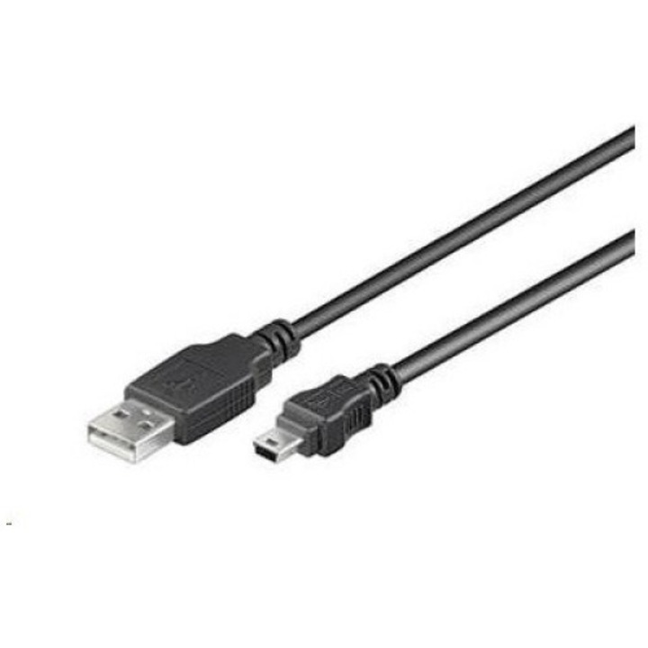 Кабел, PREMIUMCORD, USB 2.0 A-Mini B (5pin), черен