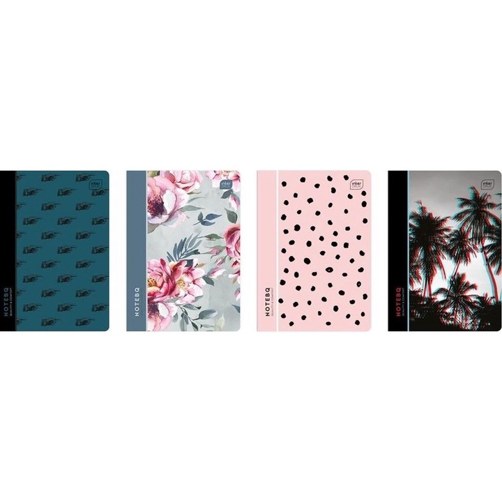 Set 10 Caiete de notite, Interduk, A5/60K, Multicolor