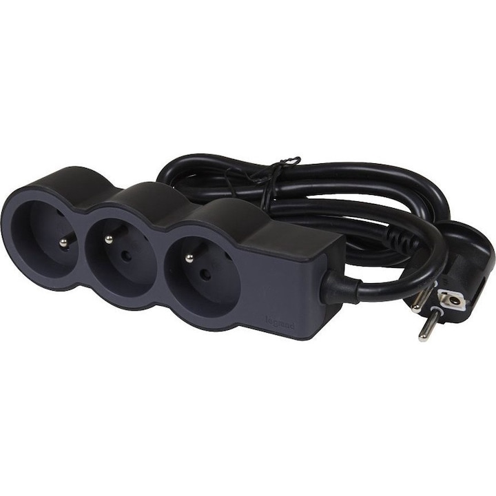 Удължител Legrand 3 гнезда 3м черен