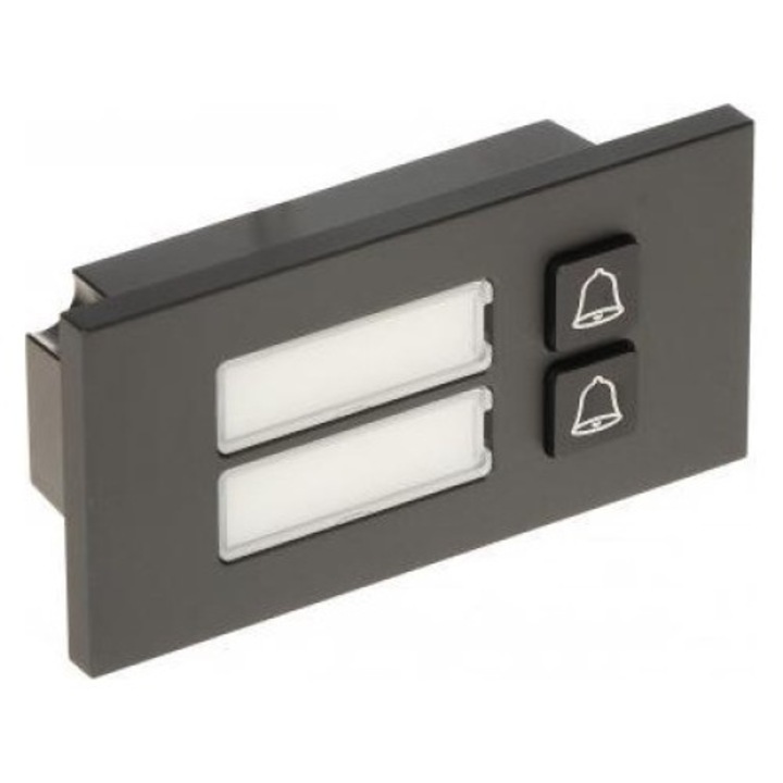 Modul extensie cu 2 butoane videointerfon, Dahua Technology, Negru/Alb