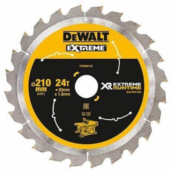 Körfűrészlap, DEWALT, fém, 210 mm