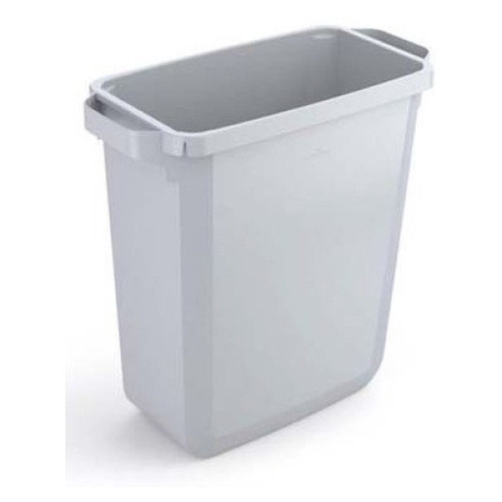 Szemetes konténer, Tartós, Műanyag, Szürke, 60L