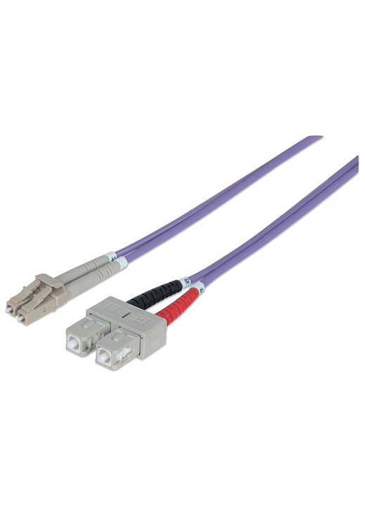 Patch fibra optica multimod Intellinet, 5m, Violet