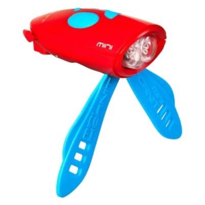 Фар за велосипед с клаксон, HORNIT, син/червен