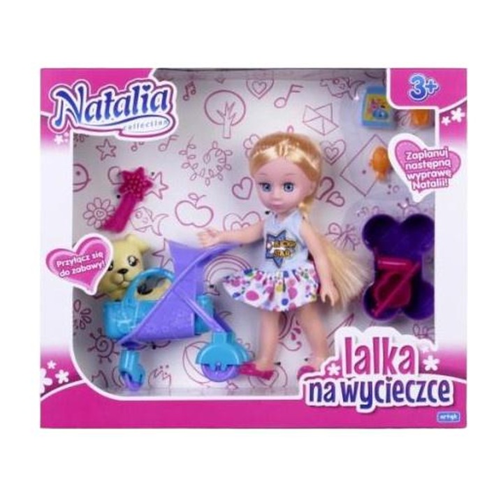 Set Papusa/ Accesorii, Artyk, 16 cm, Varsta 3+