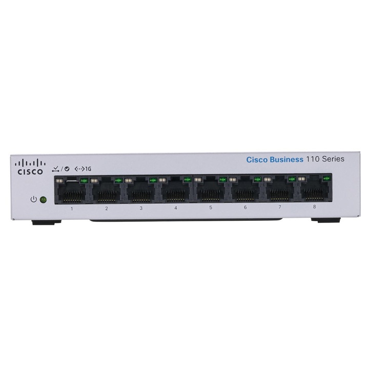Суич Cisco CBS110-8T-D-EU 8-port Business 110 Series Unmanaged, 179079, Switch