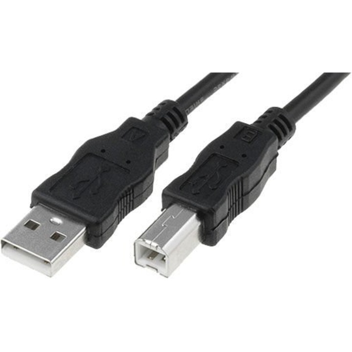 Cablu USB, Ansmann, Negru/Argintiu