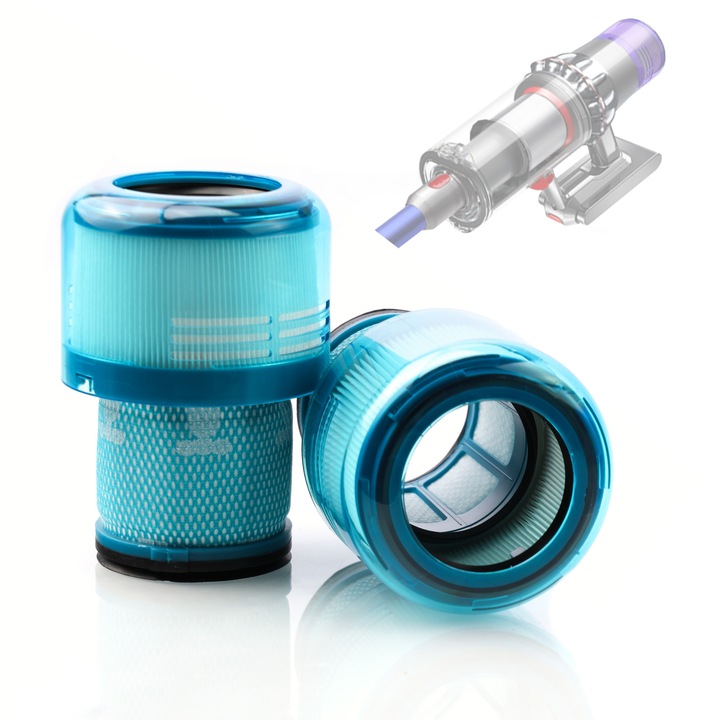 2 db csereszűrő készlet, Rosfix, műanyag, kompatibilis Dyson V15, kék