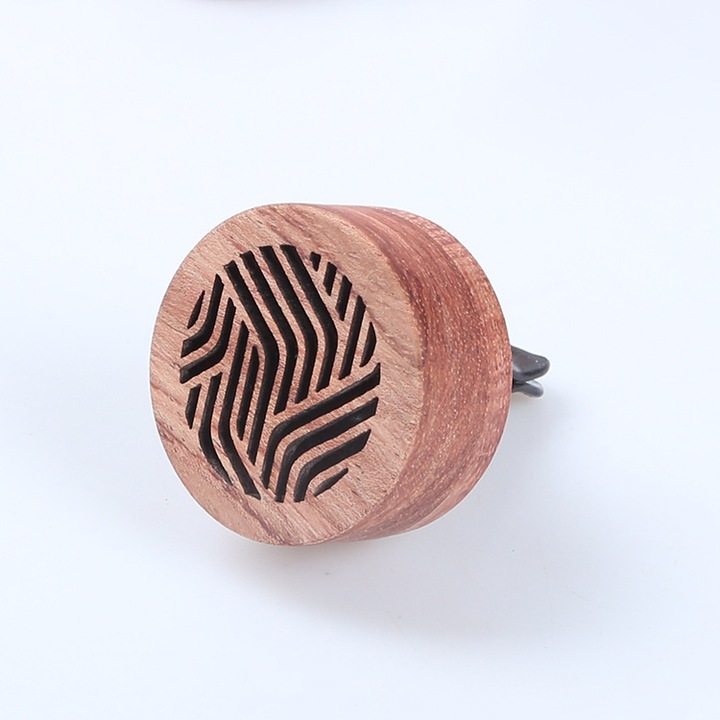 Difuzor ulei esential auto HERUSI lemn natural mini 35x15mm maro