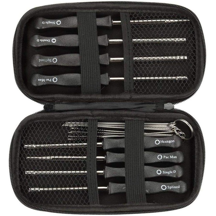 Set 8 piese pentru reglaj carburator, Compatibil STIHL/Husqvarna, Negru