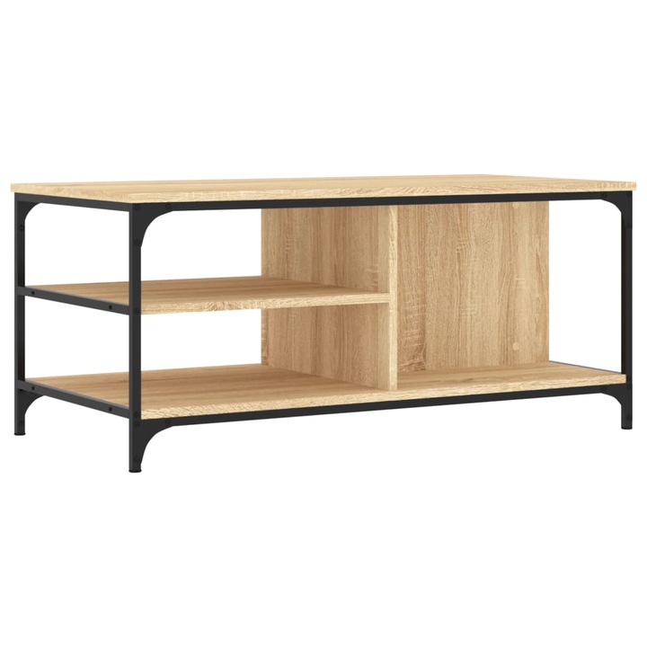 VidaXL сглобена дървена холна маса цвят дъб сонома 100 x 50 x 45 см 835305