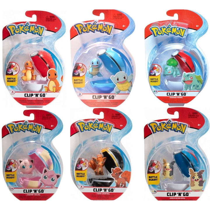 Комплект фигурки Pokémon Poke Ball Clip N Go Display Pokeball