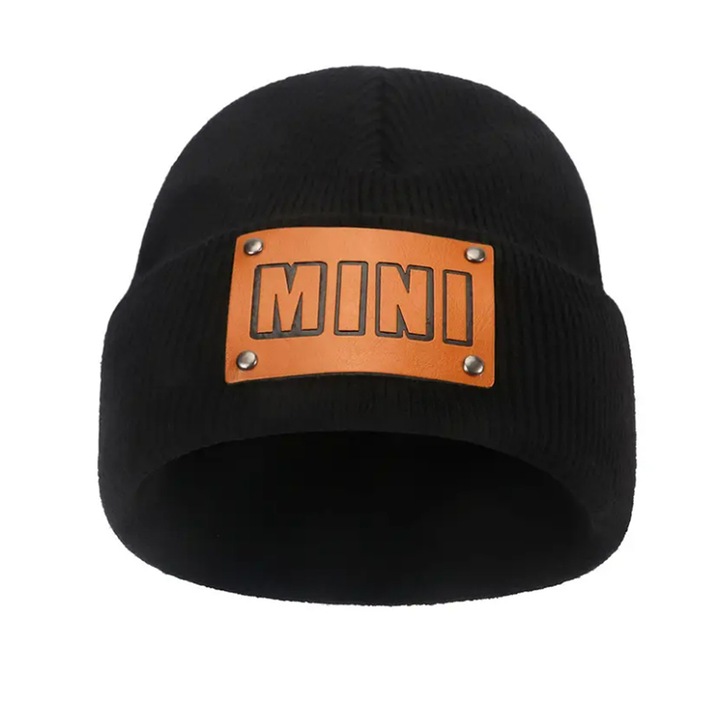 Caciula pentru copii, moale si calduroasa, model clasic, tematica mini me, EFAYN, Negru