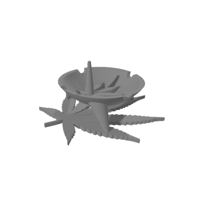 Пепелник с размери 11,3 х 10,8 х 4,9 cm Модел Leaf, сребрист