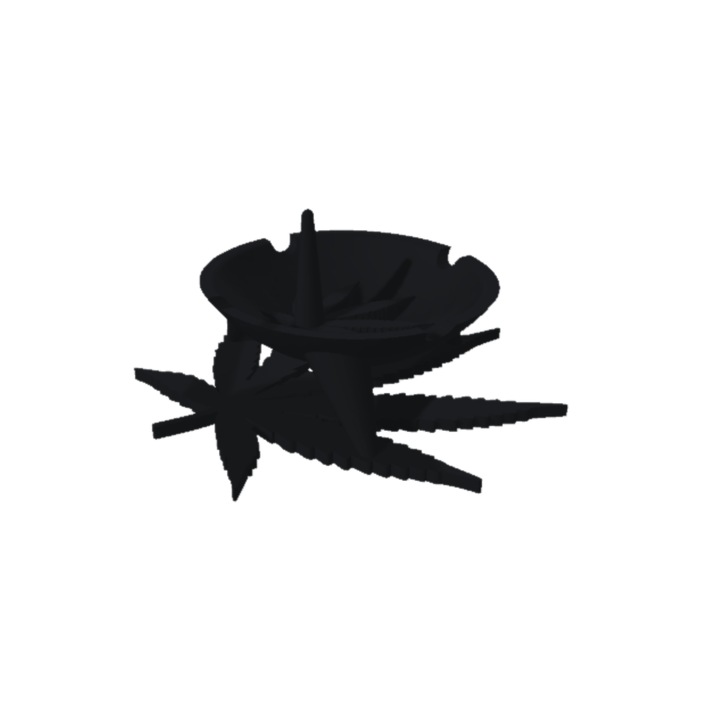 Пепелник EBIN, 11,3 х 10,8 х 4,9 cm Модел на листо, черен