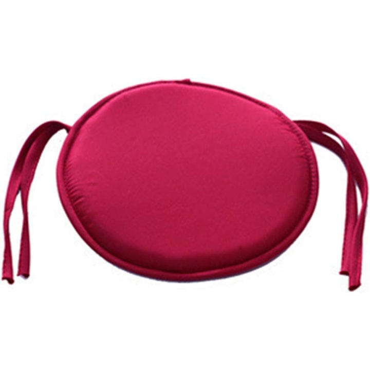 Perna rotunda pentru scaun, bumbac, lavabila, 38cm, rosu