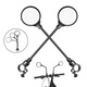 Set 2 oglinzi biciclete Miromoto® JY-002, plastic, montare pe ghidon, negru