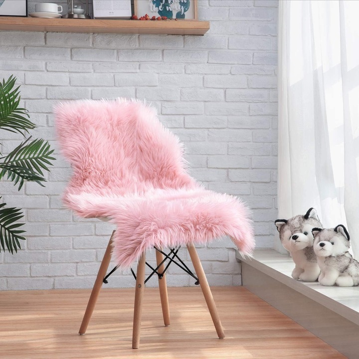 Többfunkciós díszszőnyeg, steppelt, csúszásmentes, rózsaszín, 60x90cm