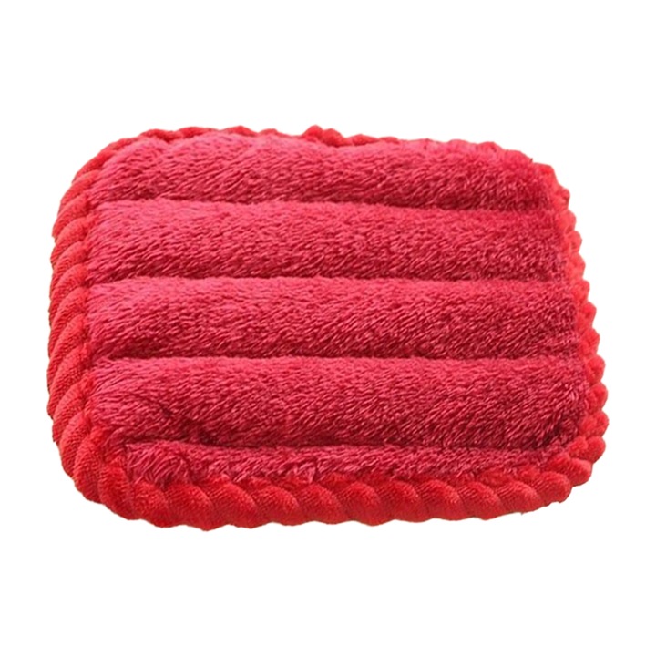Perna patrata pentru scaunul de birou este potrivita pentru utilizare ca perna de sezut moale si subtire, vara, oferind confort antiderapant (curele de colt de 30*30 cm - dungi rosii aprinse)