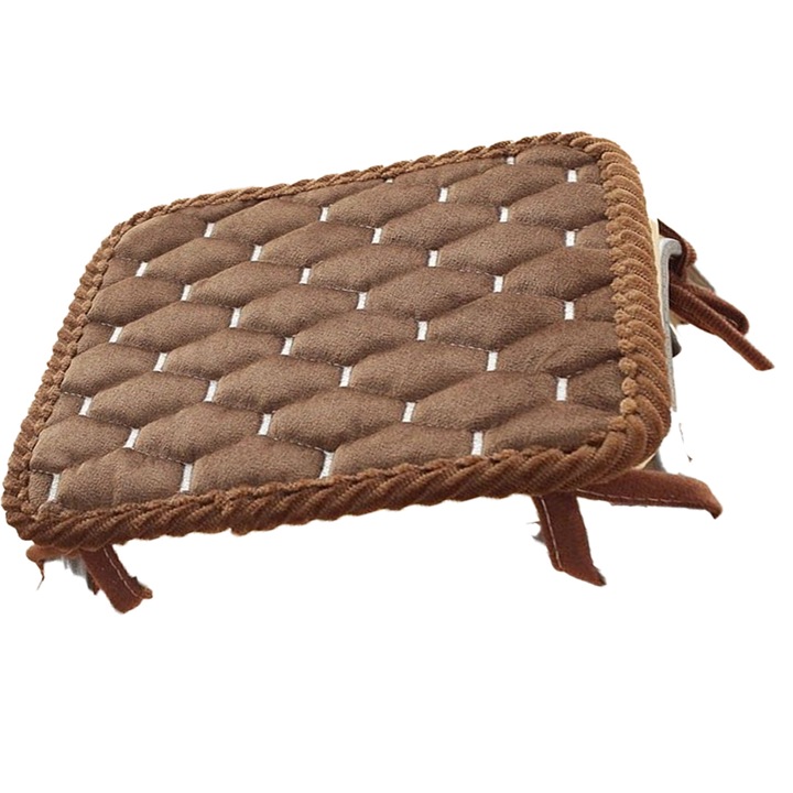 Perna decorativa pentru scaun, plus, poliester, maro, 30x30cm
