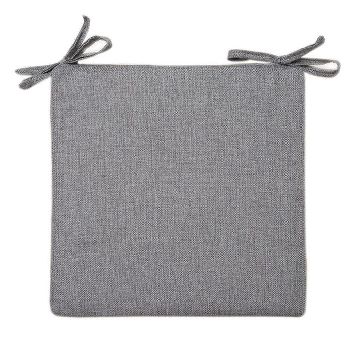 Set 2 perne decorative, design ergonomic, anti-alunecare, gri, pentru scaune
