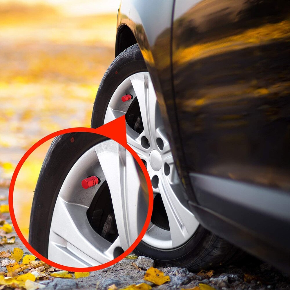 Set 8 capace de supape auto din aluminiu, SOOYE®, hexagonale, 9*16mm ...