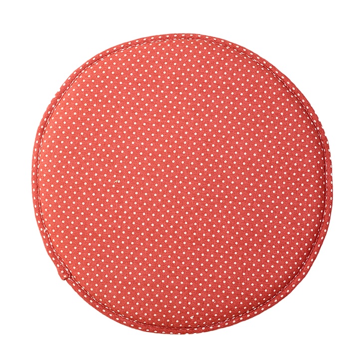 Perne decorative rotunde cu umplutura memory foam, antiderapante, rosu, set