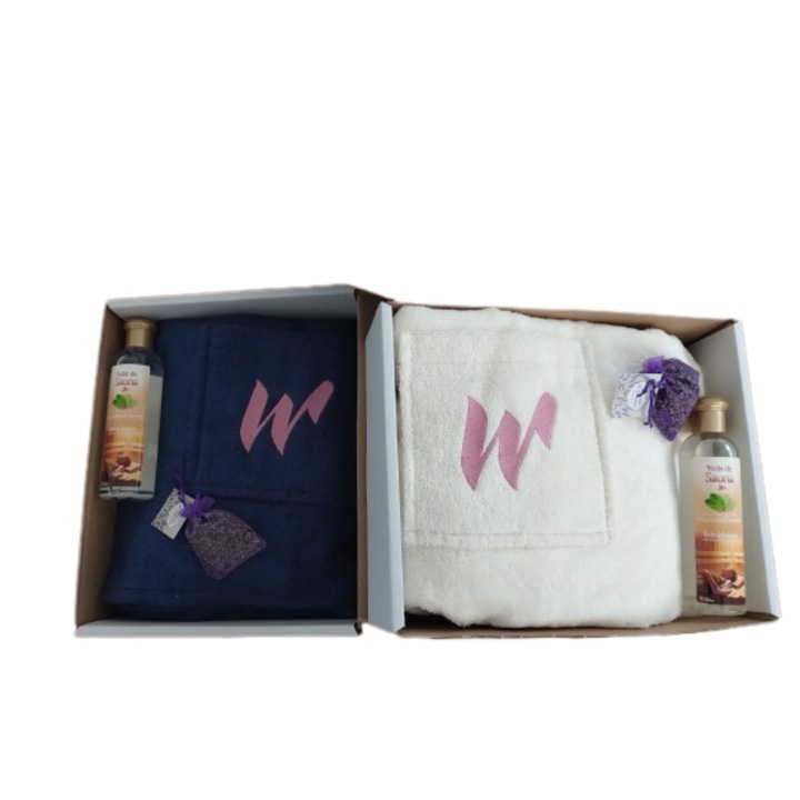 Pachet Waincris S-ALL1: 1 sort sauna barbati, 1 sort sauna femei, 2 esente sauna, 2 saculeti lavanda si 2 cutii
