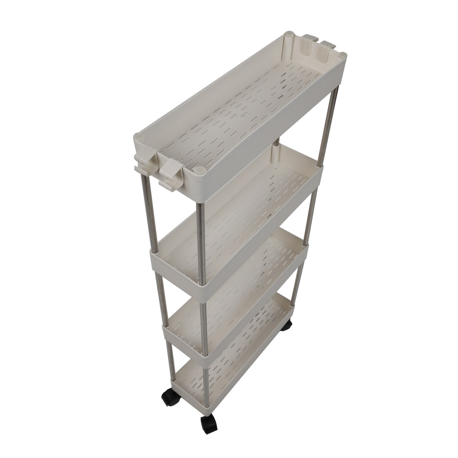 Raft modular cu 4 etaje si roti, pentru spatii inguste, dreptunghiular ...