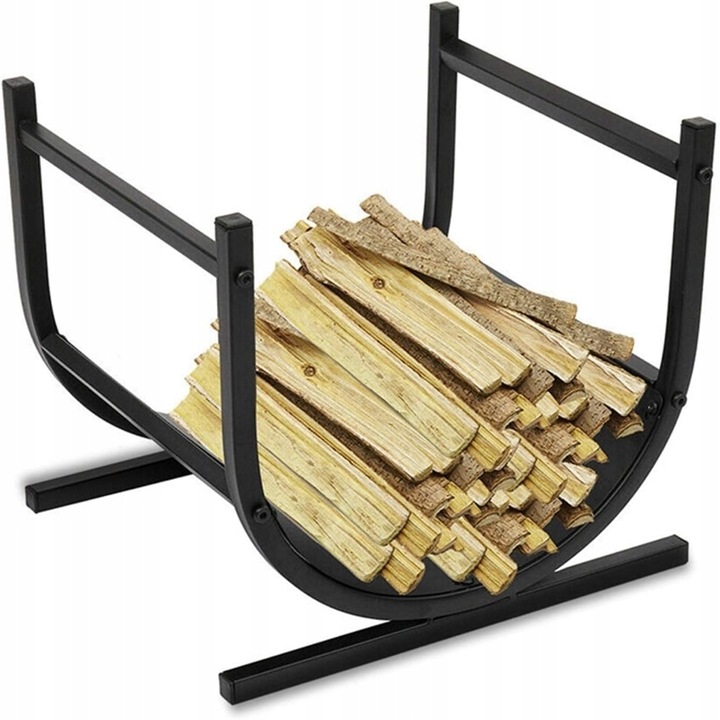 Rastel pentru lemne de foc, Muvu, 40 cm x 35 cm x 38 cm, otel