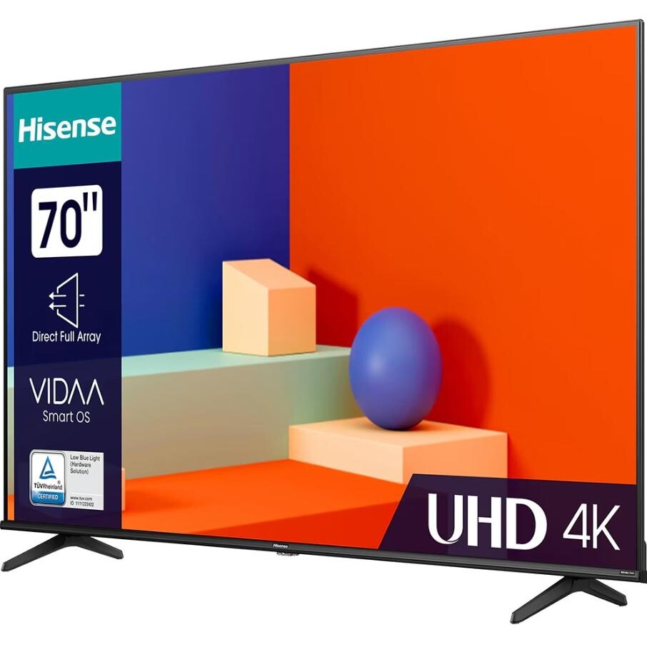 Televizor LED Smart HISENSE 70A6K, UltraHD 4K, HDR, 178 cm, Clasa G, Gri