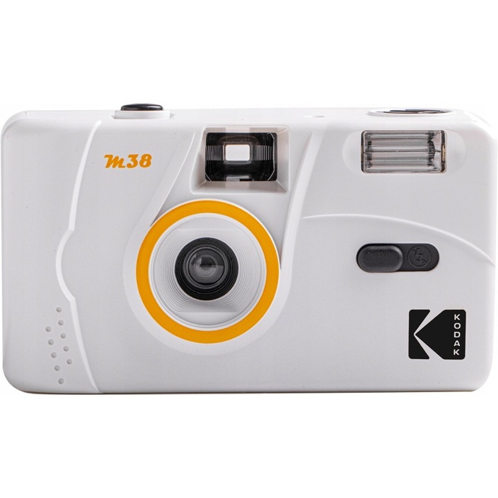 Камера за еднократна употреба Kodak на 35 мм филм, светкавица, KODAK, M38, бяла
