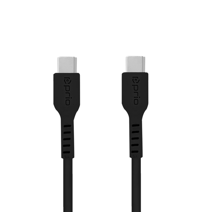 Cablu de incarcare si sincronizare de mare viteza de la USB C la USB C 5A 1.2m L261, Negru